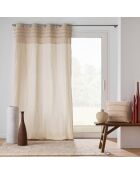 Tenda con occhielli (140 x 240 cm) Hilary Natural, in cotone/poliestere con parte superiore
