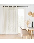 Tenda Nando Natural Grommet (140 x 280 cm), effetto lino intrecciato