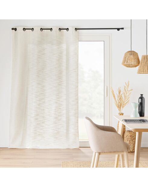 Tenda Nando Natural Grommet (140 x 280 cm), effetto lino intrecciato