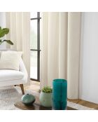 Tenda con occhielli (140 x 260 cm) Natural Nile, flanella a rilievo liscio