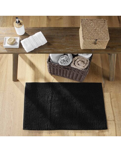 Badtapijt (45 x 75 cm) Sweety zwart, stevig microvezel