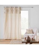 Tenda Grommet (140 x 240 cm) Kamary Natural, in cotone/poliestere con parte superiore