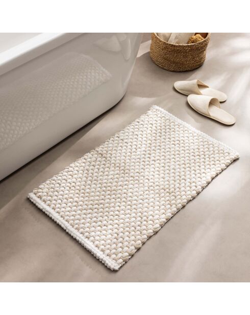 Rafael Sand, Chenille-Badeteppich aus Baumwolle/Polyester (50 x 80 cm)