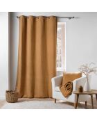 Rideau à oeillets bouclette unie Wooly camel - 140x240 cm