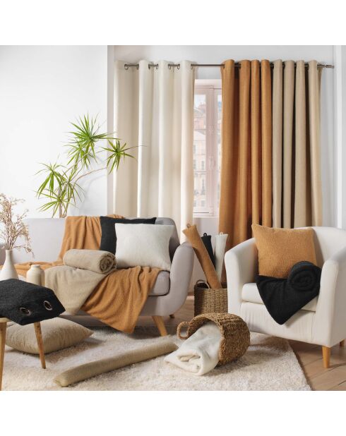 Tenda Wooly Camel Grommet (140 x 240 cm), tinta unita boucle