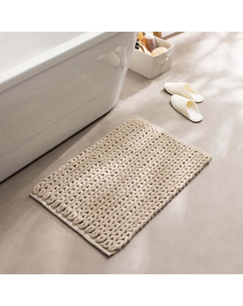 Badtapijt (50 x 80 cm) Ariel Sand, katoen/polyester chenille