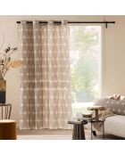 Tenda Grommet (140 x 240 cm) Ondine nera, policotone con stampa metallizzata