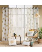 Tenda con occhielli (140 x 240 cm) Lotus Ochre, policotone con stampa metallizzata