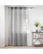 Carlino grigio trasparente con occhielli (140 x 240 cm), velo testurizzato