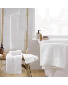 Toalla Elegance White para invitados (30 x 50 cm), 100% algodón liso