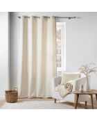 Tenda Grommet (140 x 240 cm) in lana naturale, tinta unita bouclé