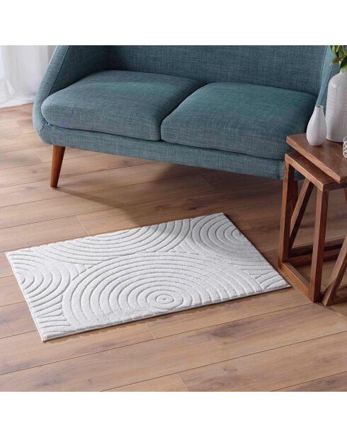 Lazio Natural Rechteckiger Teppich (60 x 90 cm), Uni Relief