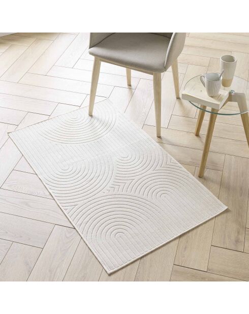 Tappeto rettangolare (68 x 110 cm) Geode naturale, rilievo in viscosa