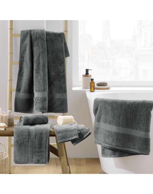 Gastendoekje (30 x 50 cm) Elegance Antraciet, 100% stevig katoen