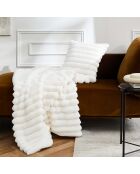 Tartan (125 x 150 cm) Boudoir naturale, pelliccia sintetica