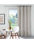 Cortina con ojales (135 x 240 cm), lino chino, cambray opaco