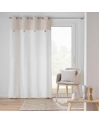 Rideau à oeillets pompon Milano - 140x240 cm