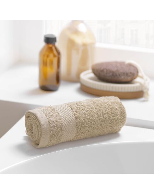 Gastendoekje (30 x 50 cm) Elegance Hazelnut, 100% effen katoen