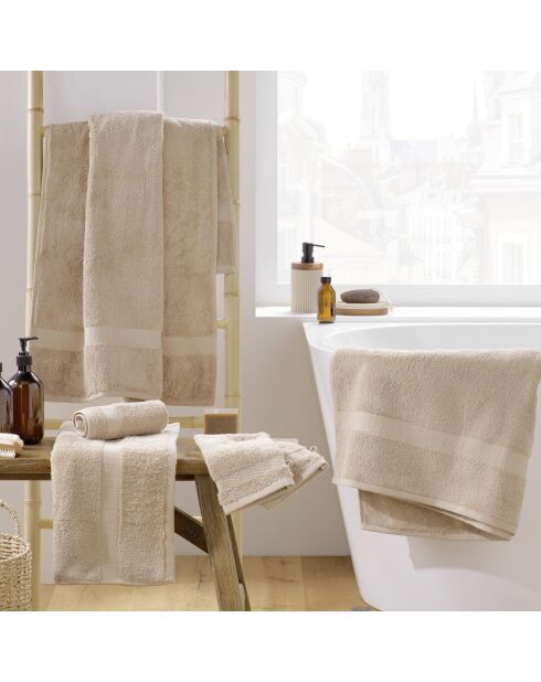 Gastendoekje (30 x 50 cm) Elegance Hazelnut, 100% effen katoen