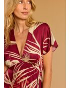 Himbeerfarbenes Ginko Kleid