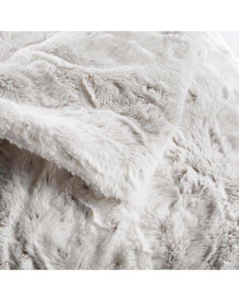 Calda coperta invernale (125 x 150 cm) Alaska Natural, pelliccia sintetica e sherpa