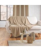 Coperta Wooly Beige (180 x 220 cm), tinta unita in bouclé