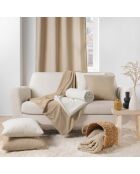 Coperta Wooly Beige (180 x 220 cm), tinta unita in bouclé