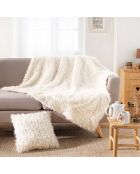 Coperta invernale calda (180 x 220 cm), pecora naturale, pelliccia sintetica