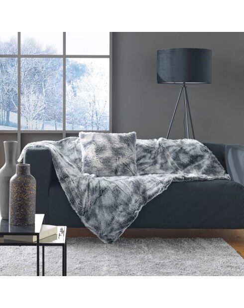 Plaid (125 x 150 cm), grigio antartico, pelliccia sintetica