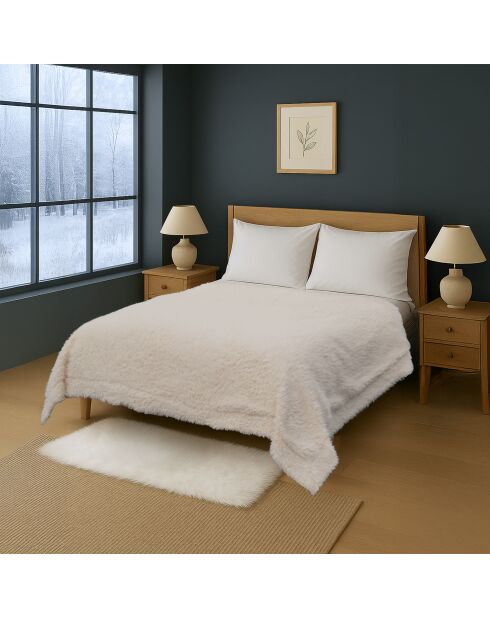 Coperta invernale calda XXL (220 x 240 cm) in pelle di pecora naturale, pelliccia sintetica