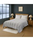 Coperta invernale calda XXL (220 x 240 cm) Alaska Natural, pelliccia sintetica e sherpa