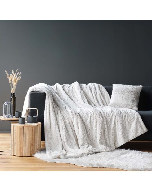 Coperta invernale calda XXL (220 x 240 cm) Alaska Natural, pelliccia sintetica e sherpa