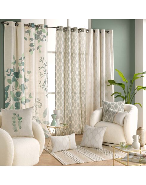 Cuscino rimovibile (30 x 50 cm) bianco Maho, policotone con stampa metallizzata