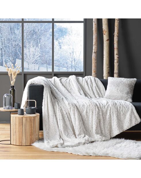 Calda coperta invernale (180 x 220 cm) Alaska Natural, pelliccia sintetica e sherpa