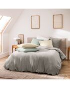 Parure housse de couette Meline anthracite