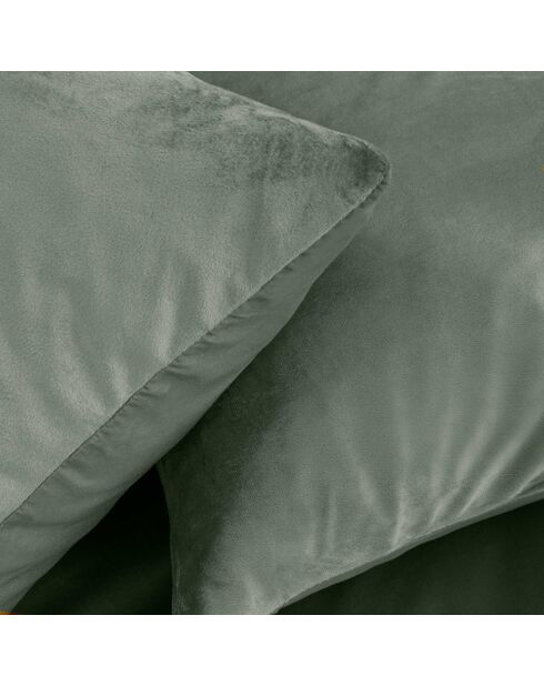 Parure housse de couette en Velours Velina cèdre