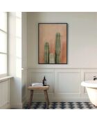 Sfondo in terracotta con cactus per dipingere - 50x70 cm