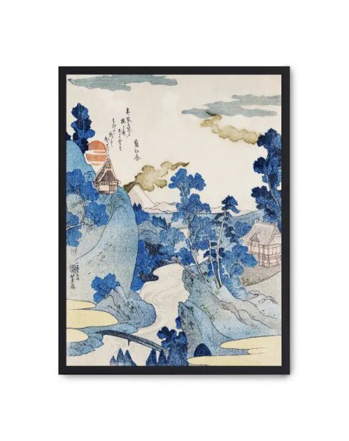 Peinture vue de montagne - 50x70 cm