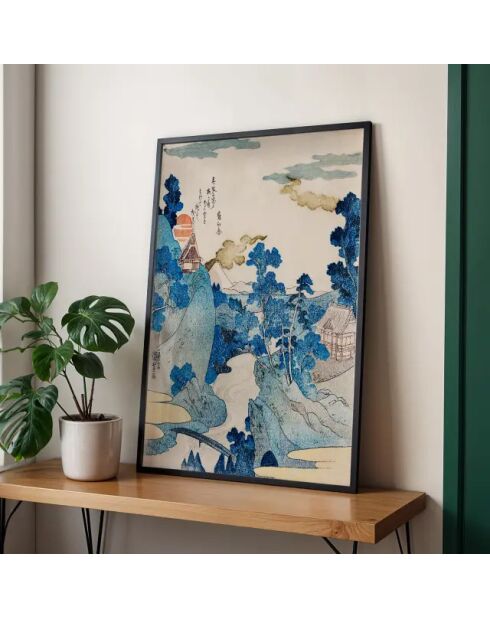 Peinture vue de montagne - 50x70 cm