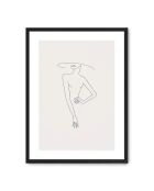 Cuadro de una mujer con línea XI - 50x70 cm