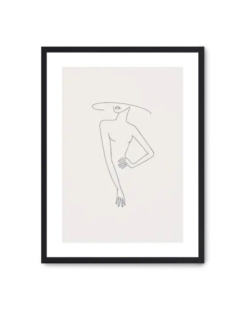 Dipinto di donna con linea XI - 50x70 cm