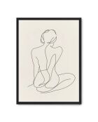 Dipinto di donna con linea XV - 50x70 cm