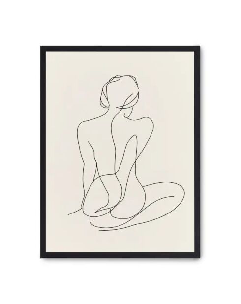 Dipinto di donna con linea XV - 50x70 cm