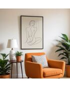 Dipinto di donna con linea XV - 50x70 cm