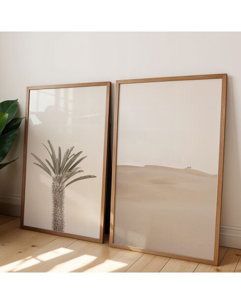 Ensemble composé de deux cadre avec marco noire - 50x70 cm