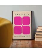 Peinture des formes roses Bauhaus - 50x70 cm