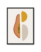 Peinture abstraite de papaye - 50x70 cm