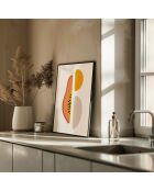 Peinture abstraite de papaye - 50x70 cm