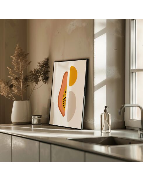 Peinture abstraite de papaye - 50x70 cm