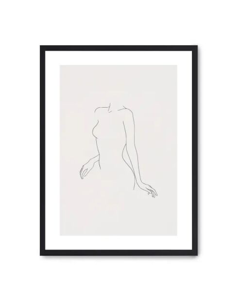 Dipinto di donna con linea X - 50x70 cm